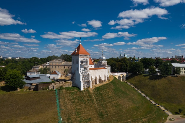 Bovenaanzicht van het oude kasteel in Grodno