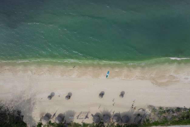 Bovenaanzicht zomer en reizen vakantie concept.