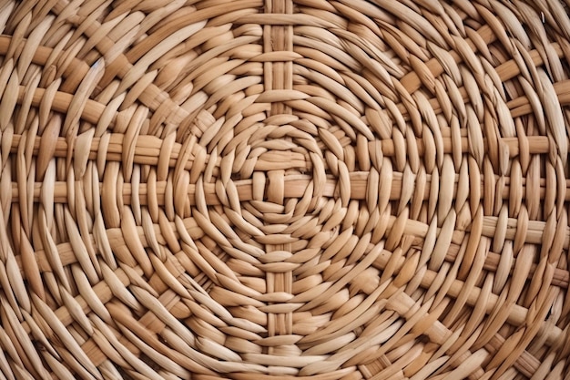Bovenbeeld van de textuur van een handgemaakt rond tafeldoek van wikkeldak