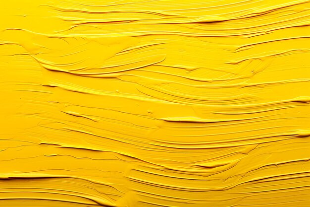 Bovenbeeld van gele penseelstreken op het oppervlak