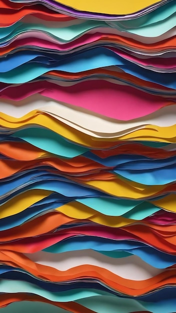 Bovenbeeld van kleurrijke papieren vellen
