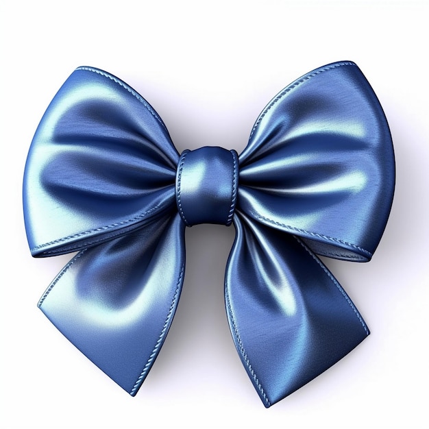 a bow that has a blue ribbon on it