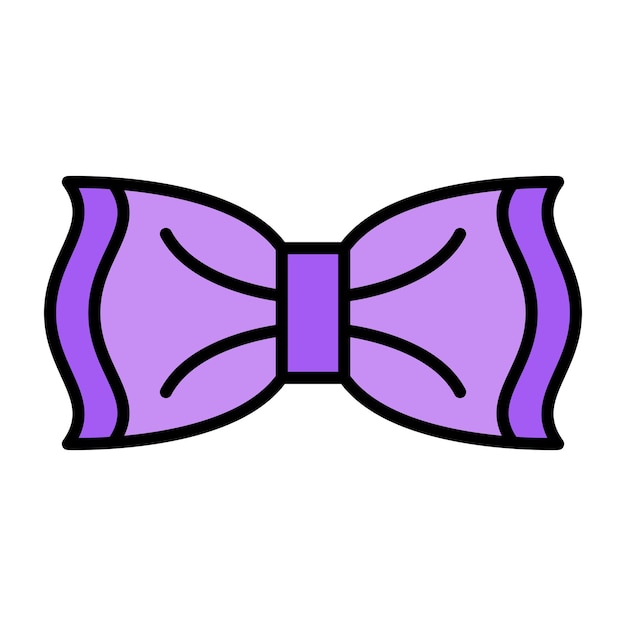 Photo bow tie flat illustration