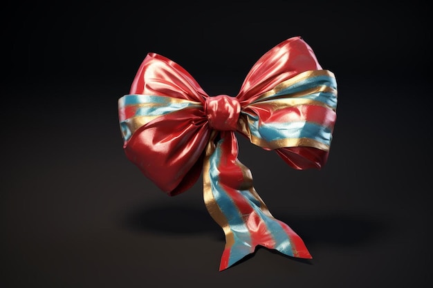 a bow with a red bow on it