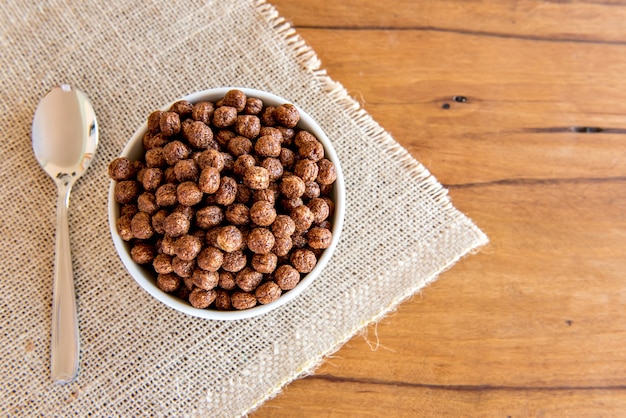 Bowl of Ball Cornflakes with space for text.