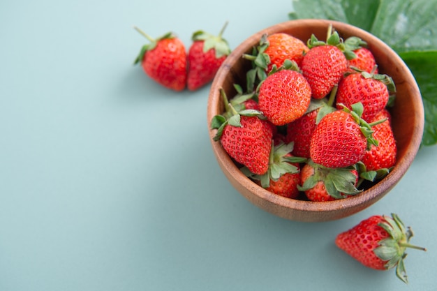 Bowl of beautiful delicious strawberries