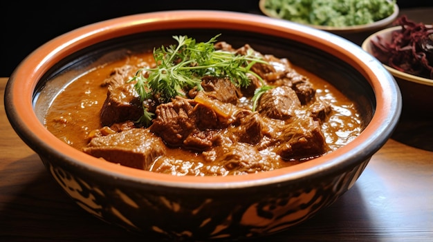 Bowl of beef curry