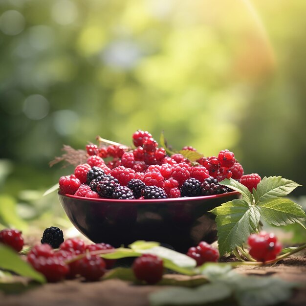 Bowl of Berry Blast in Rule of Thirds