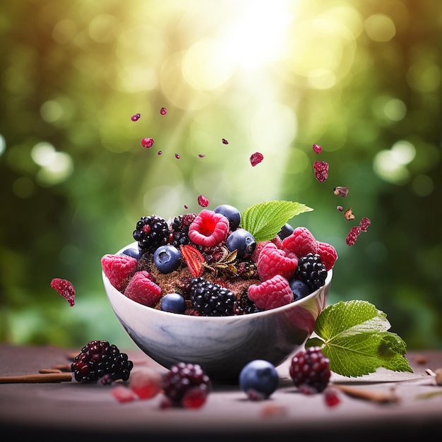 Bowl of Berry Blast Rule of Thirds