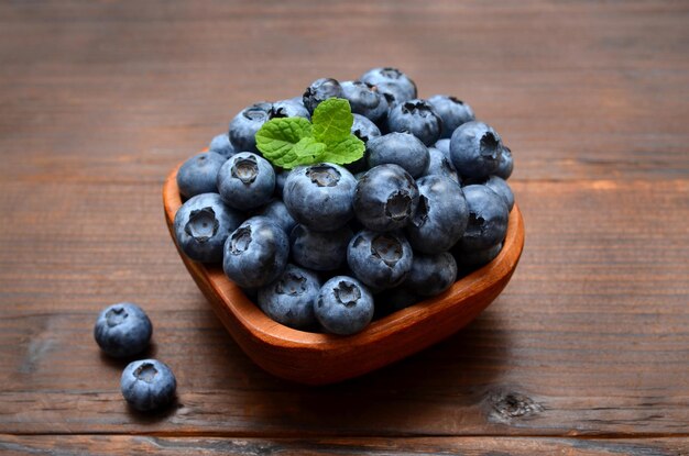 a bowl of blueberries on the table