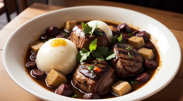 a bowl of Boeuf Bourguignon