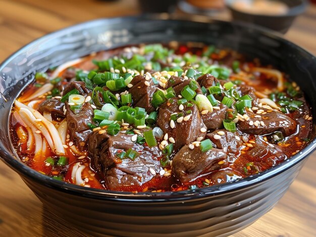 Photo a bowl of braised beef noodles