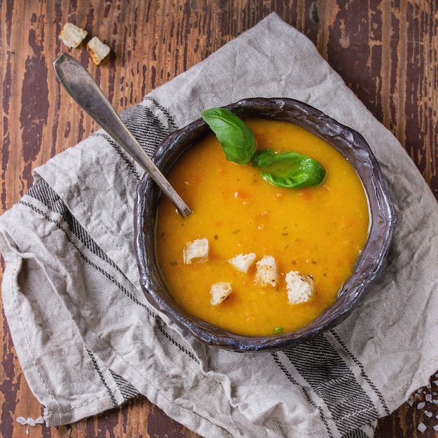 Bowl of carrot soup