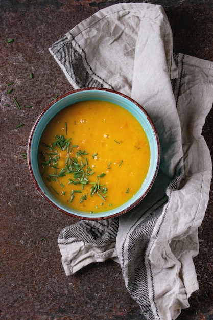 Bowl of carrot soup