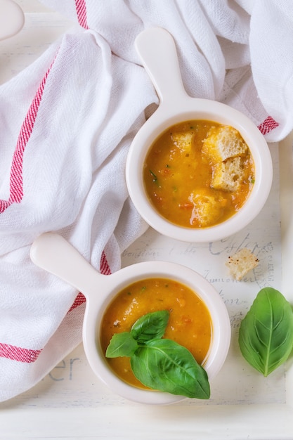 Bowl of carrot soup