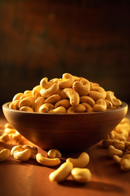 Photo a bowl of cashews