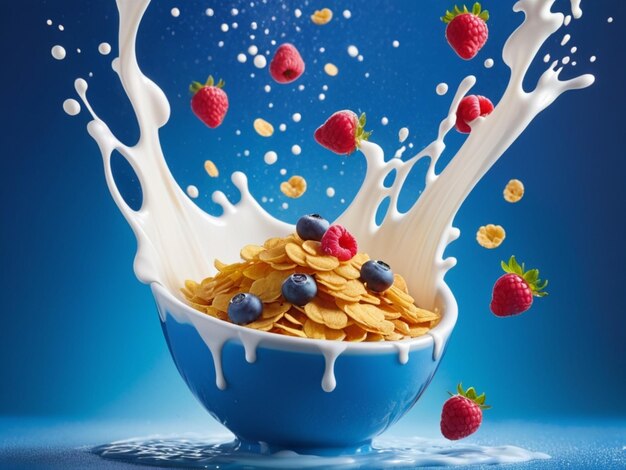 bowl of cereal with milk