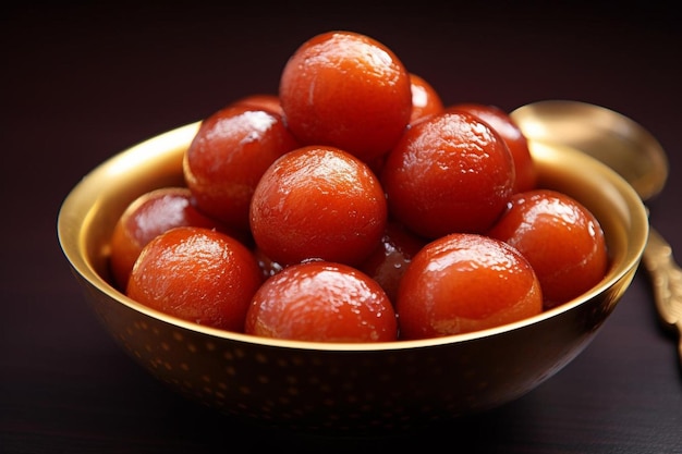 Photo a bowl of cherrys with a gold rim