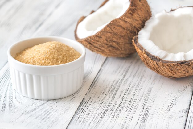 Bowl of coconut sugar