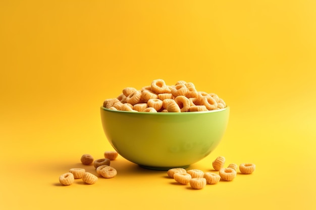 bowl of colorful circle cereal with milk