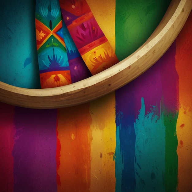 Photo a bowl of colorful items with a rainbow colored background