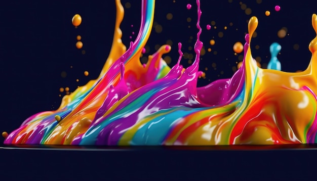 A bowl of colorful liquid is filled with orange and purple liquid.