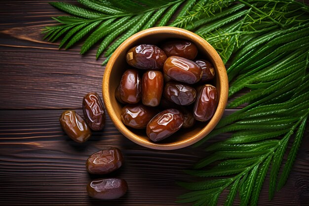 a bowl of dates on a table