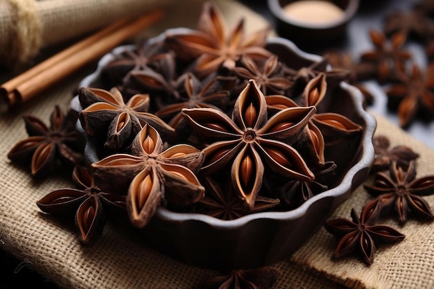 a bowl of dried flowers with a wooden spoon.