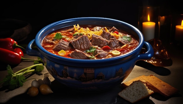 a bowl filled with beef and onion soup