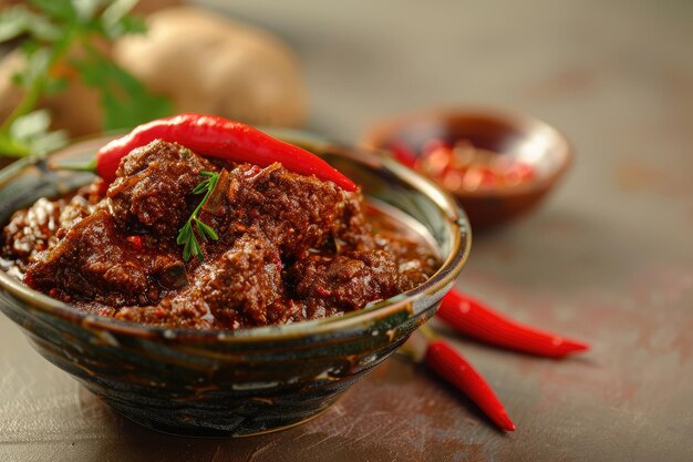 Bowl Filled With Meat and Vegetables on Table