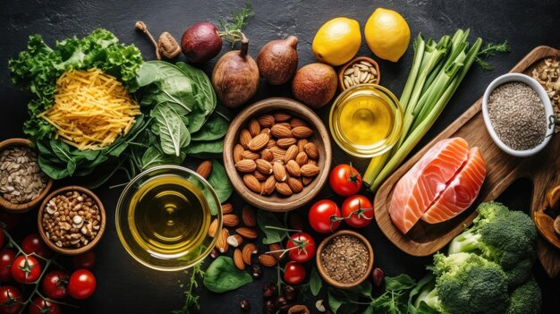 a bowl of food with a bowl of food and vegetables on a table.