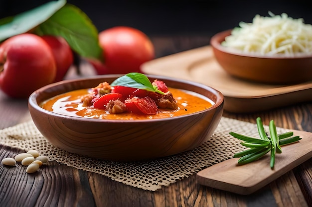 A bowl of food with a spoon on it