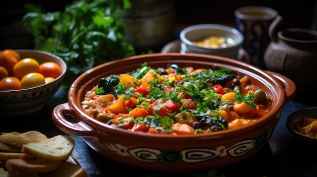 A bowl of food with a spoon