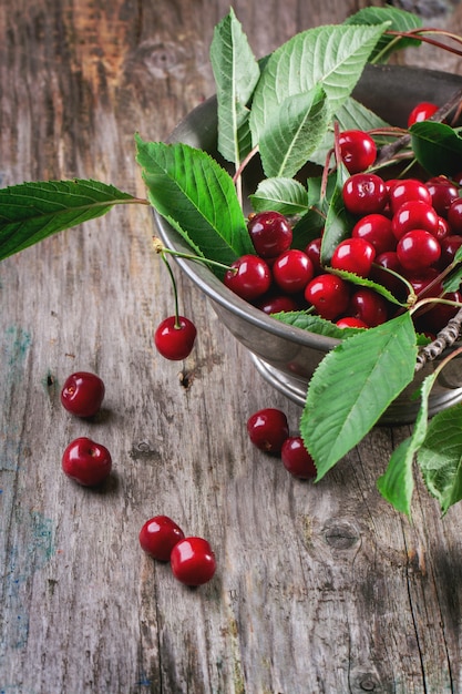 Bowl of fresh cherries