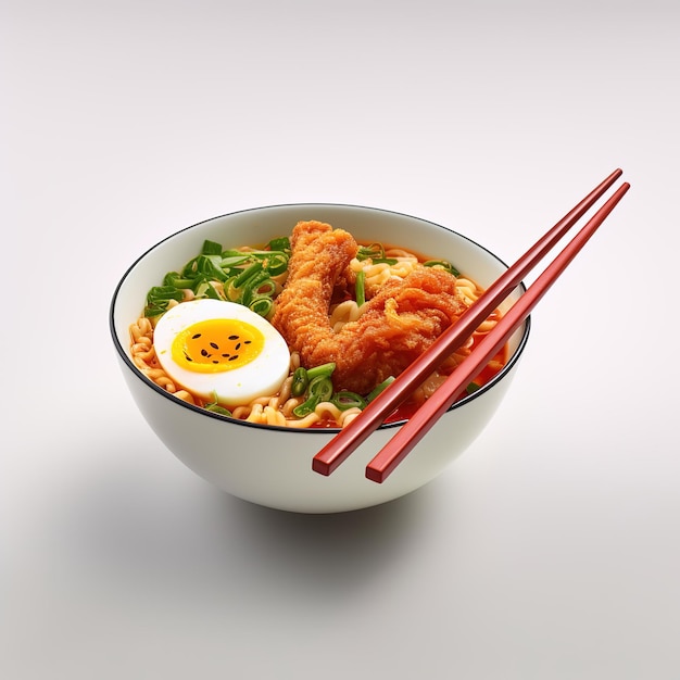 bowl of Fried Chicken drumsticks ramen