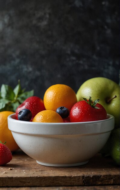 a bowl of fruit including strawberries strawberries and oranges