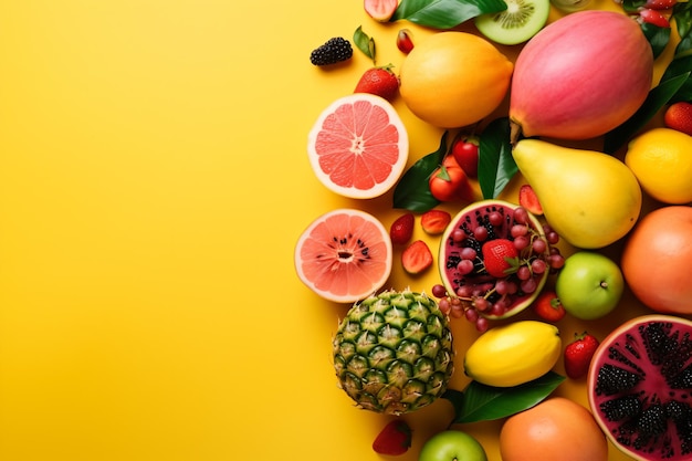 A bowl of fruit including a variety of fruits