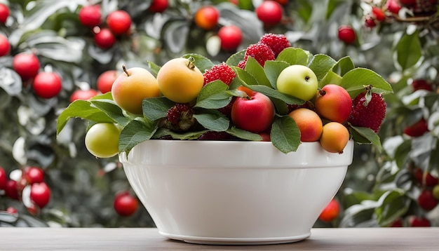 a bowl of fruit with a bunch of berries in it