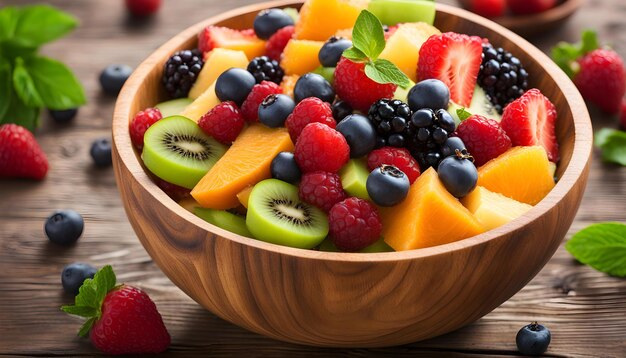 a bowl of fruit with a fruit bowl of fruit