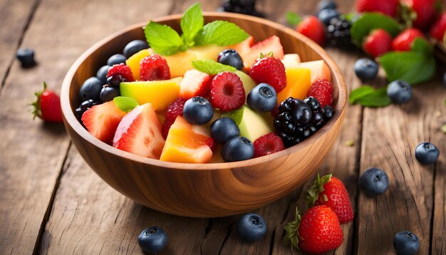 Photo a bowl of fruit with a fruit bowl of fruit