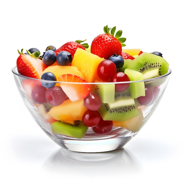 a bowl of fruit with a fruit salad in it