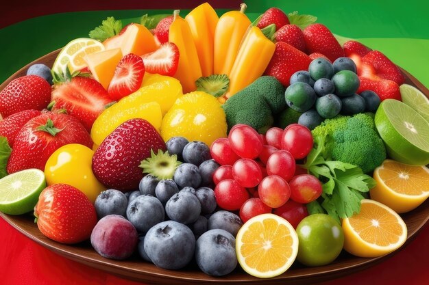 A bowl of fruits and vegetables