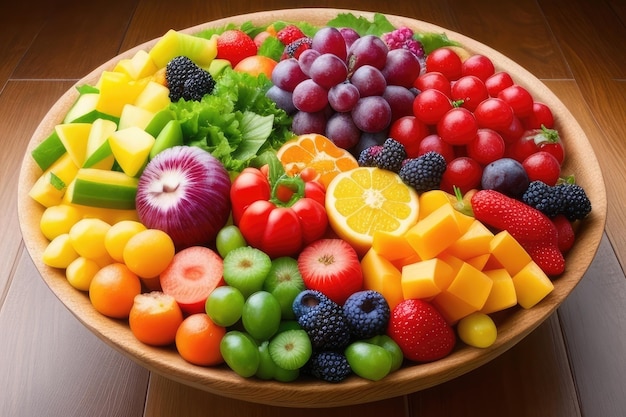 A bowl of fruits and vegetables