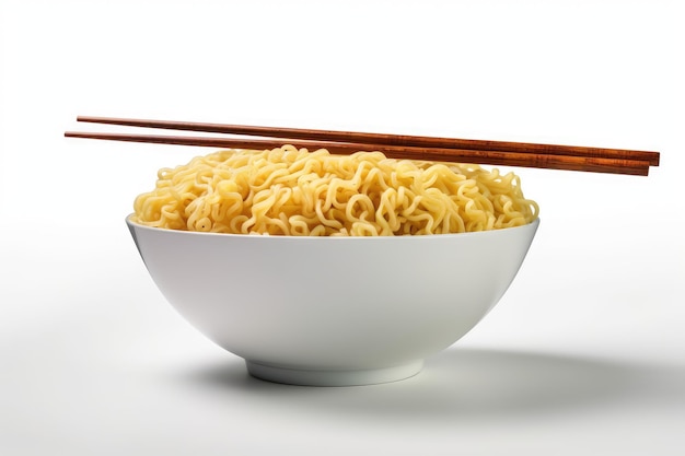 Bowl full of cooked rice isolated generated by AI