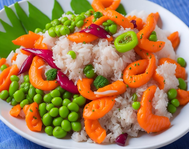 A bowl full of flavorful rice with loose and shiny grains ready to satisfy anyone's taste buds Generated by AI