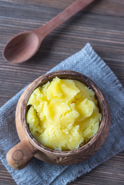 Bowl of ghee clarified butter