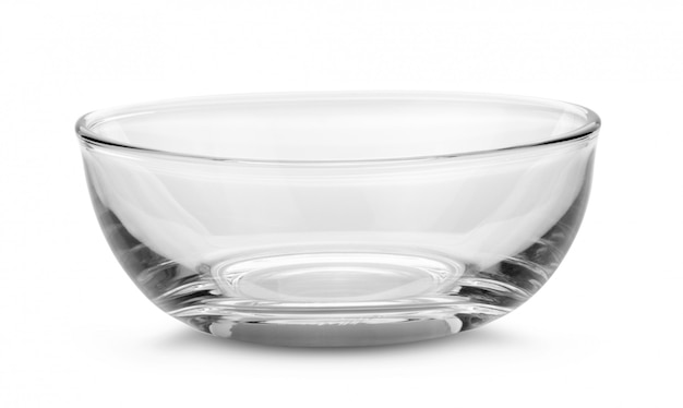 Photo bowl glass on the white