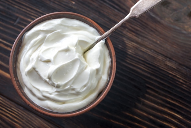 Bowl of Greek yogurt