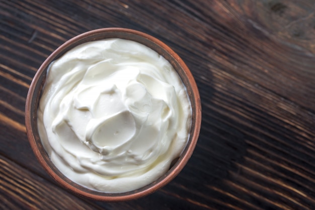 Photo bowl of greek yogurt