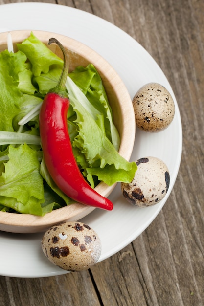 Bowl of green salad